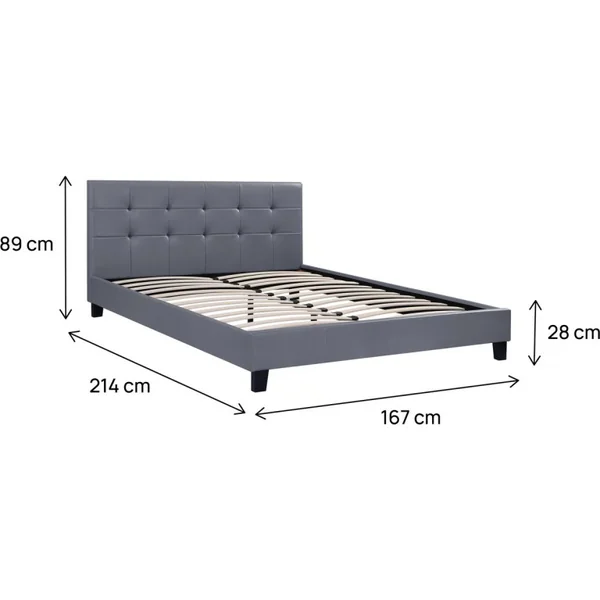 Doppelbett "Julia" - 160 x 200 - Hellgrau - Imagen 3