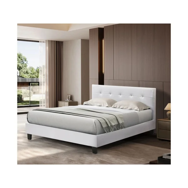 Doppelbett "Julia" - 180 x 200 cm - Weiß - Imagen 2