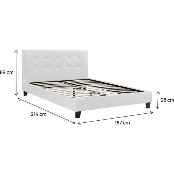 Doppelbett "Julia" - 180 x 200 cm - Weiß - Imagen 3