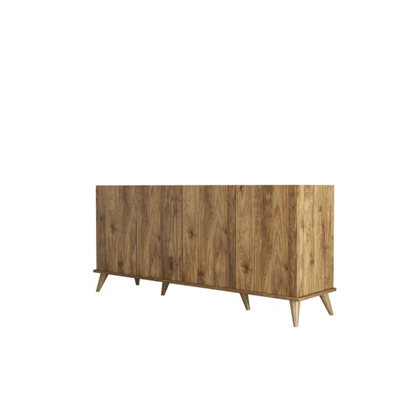 Drewniany kredens "Elegante" - 180 x 45 x 80 cm - Brązowy