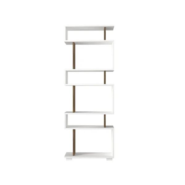 Drewniany regał "Blok" - 60 x 19 x 165 cm - Brązowy - Imagen 7