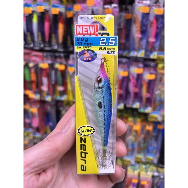 DTD ZEBRA 2.5 BLUE 9.8GR 70MM «EGING / CALAMAR»