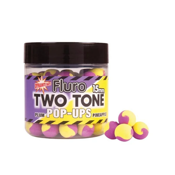 Dynamite Baits Two Tone Fluro's Plum & Pineapple Pop Up 15mm