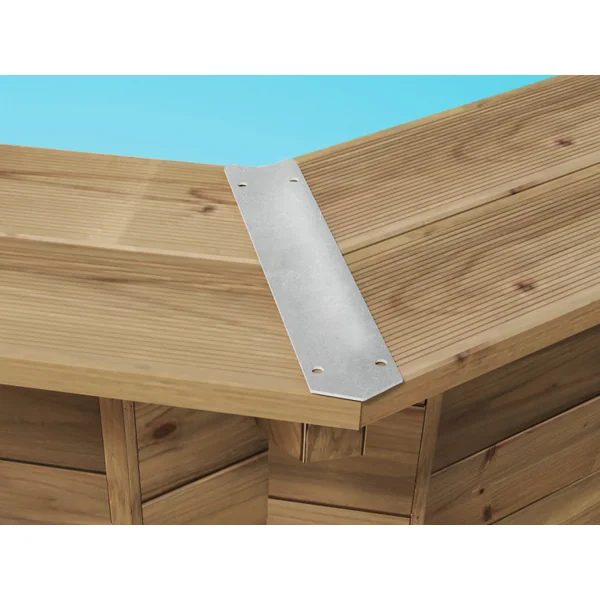 Eckabdeckung für Holzpool - 8er-Set