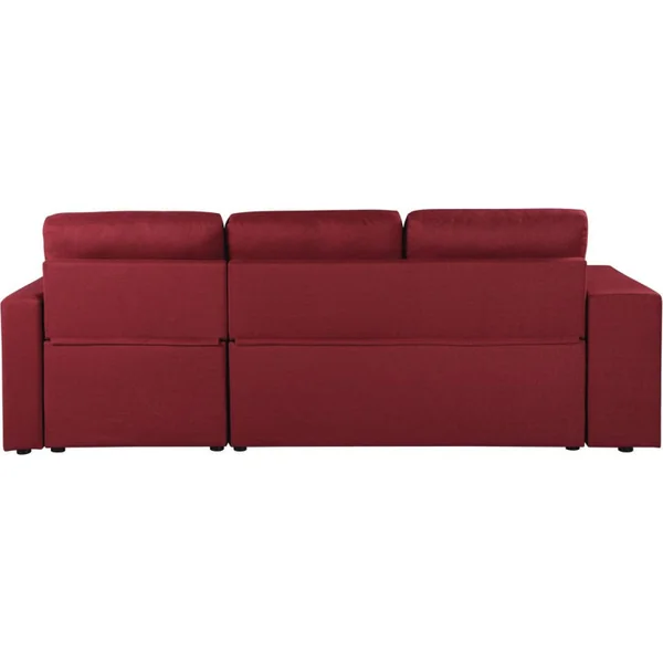 Ecksofa reversibel mit Schlaffunktion "Axel" - 3-Sitzer - Rot - Imagen 7