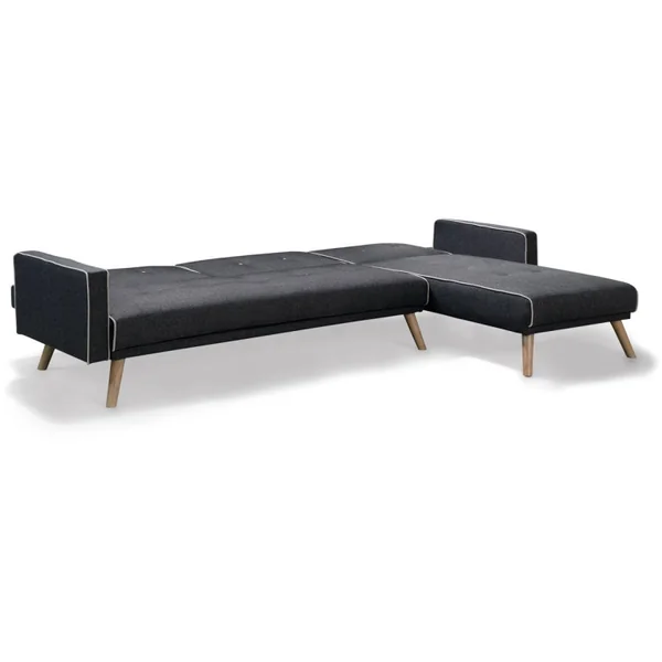 Ecksofa reversibel mit Schlaffunktion "Jules" - 3-Sitzer - Grau - Imagen 3