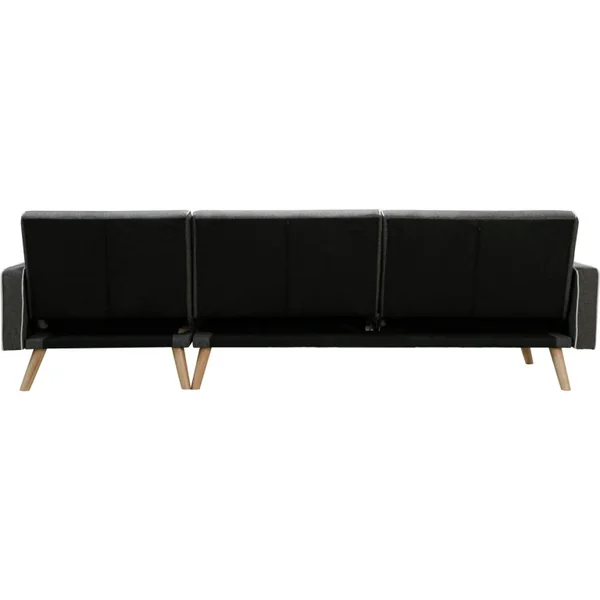 Ecksofa reversibel mit Schlaffunktion "Jules" - 3-Sitzer - Grau - Imagen 8