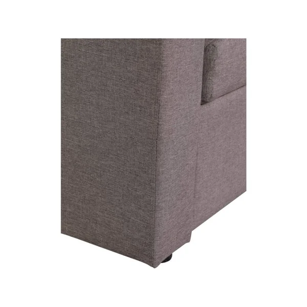 Ecksofa reversibel mit Schlaffunktion und Stauraum „Alain“ - 3-Sitzer - Taupe - Imagen 5