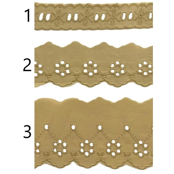 Encaje de batista marrón PC35-3