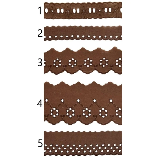 Encaje de batista marrón PC35-4