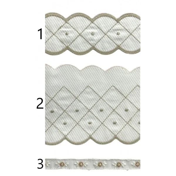 Encaje de batista y cristal marrón PC75-9