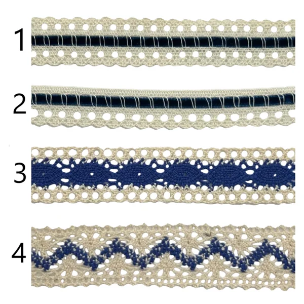 Encaje de hilo azul PC48-1