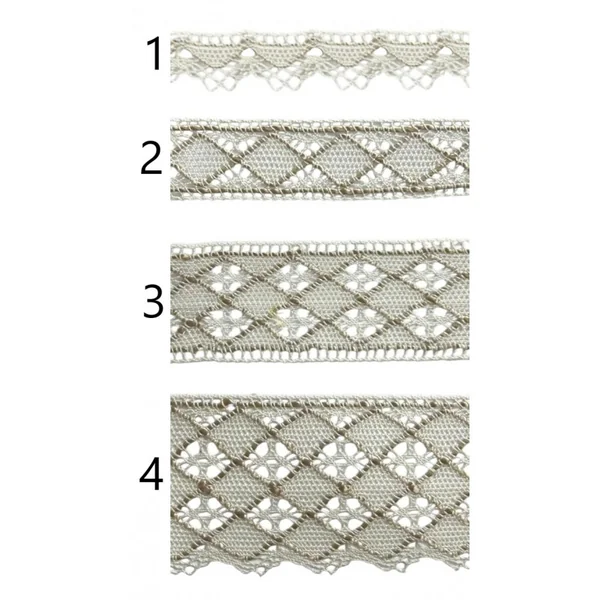 Encaje de hilo beige y tostado PC60-7