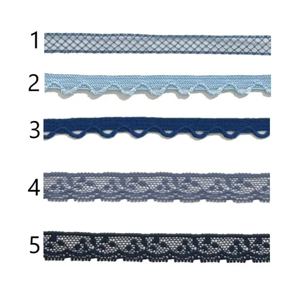 Encaje de hilo y nylon azul PC52-1