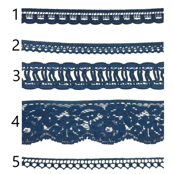 Encaje de hilo y nylon azul PC54-1