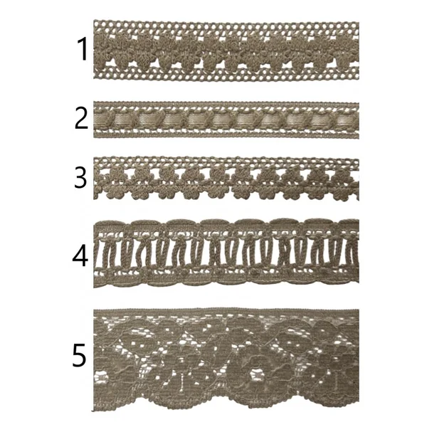 Encaje de hilo y nylon marrón PC29-3
