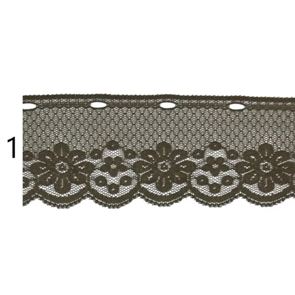 Encaje de nylon con pasacintas marrón PC27-7