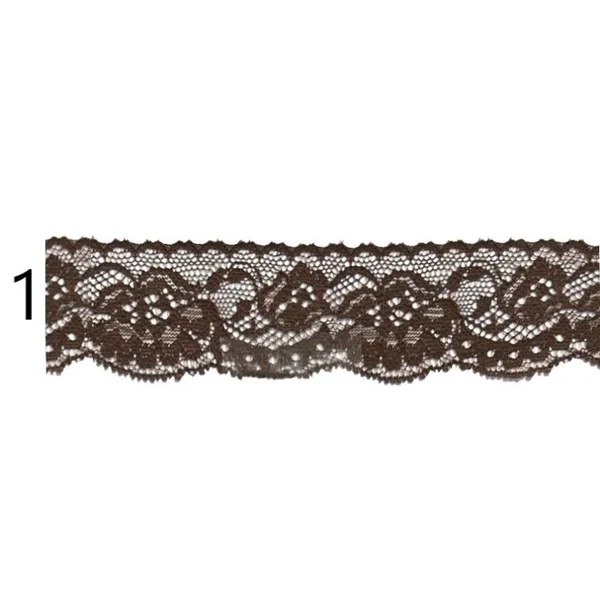 Encaje de nylon marrón PC27-1