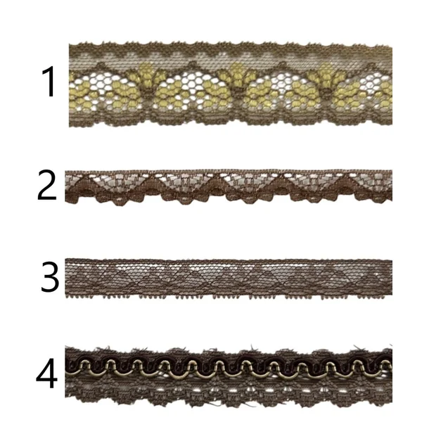 Encaje de nylon marrón PC27-4