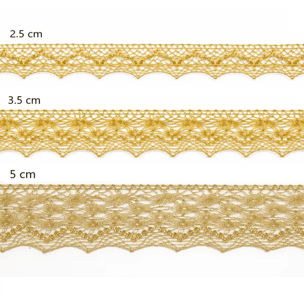 Encaje Metalizado Dorado Lurex