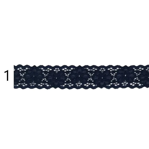 Encaje nylon azul marino elástico