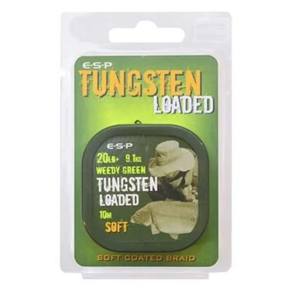 ESP Tungsten Loaded Coated Braid Soft 20lb 9.1kg Weedy Green