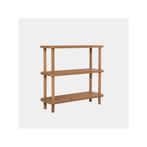 Estante de madeira "Step" - 80 x 28 x 75 cm - Castanho