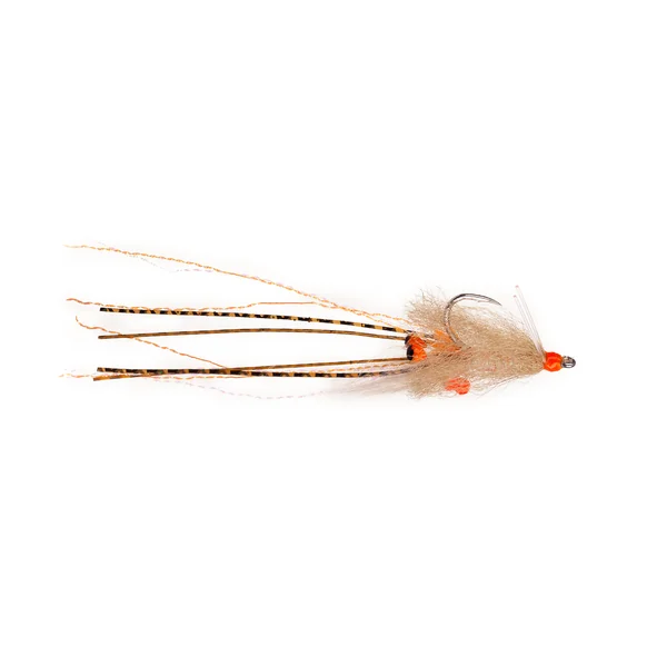 Fishient H2O Mosca de agua salada - Rolling Bead Spawning Shrimp tan
