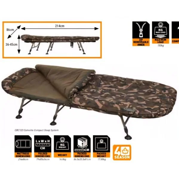Fox Bed Chair Camolite Compact Sleep System
