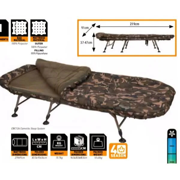 Fox Bed Chair Camolite Sleep System