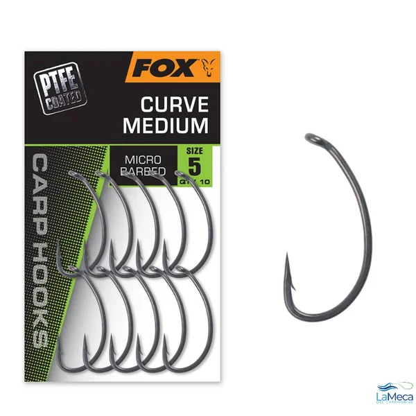 FOX CARP HOOKS CURVE MEDIUM (PTFE Coated) (DIFERENTES MEDIDAS)