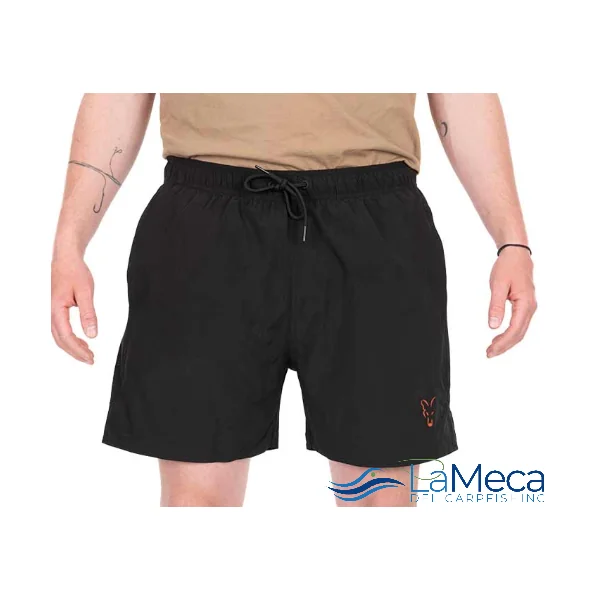FOX COLLECTION BLACK LW SWIM SHORTS