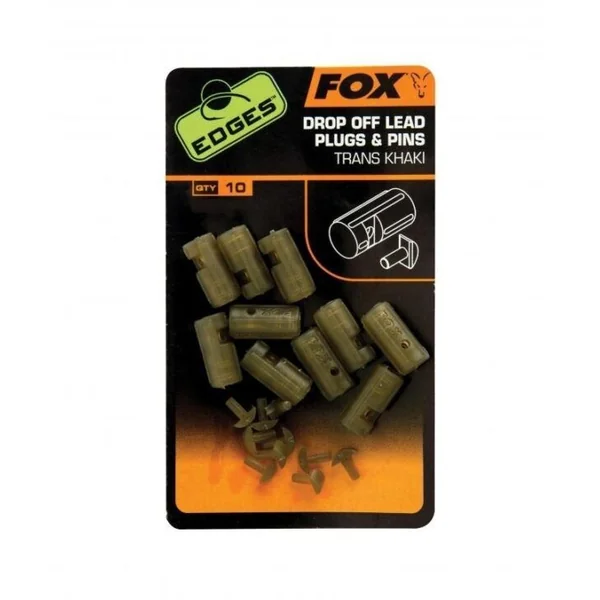 Fox Edges Drop Off Lead Plug And Pins Khaki x10