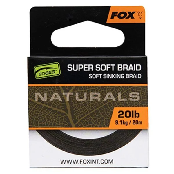 Fox Edges Naturals Soft Braid Hooklength 25lb 11.3kg 20m - Imagen 2