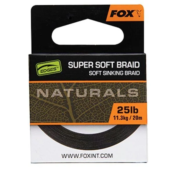 Fox Edges Naturals Soft Braid Hooklength 25lb 11.3kg 20m - Imagen 4