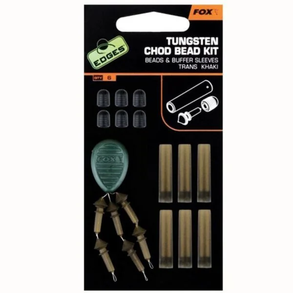 Fox Edges Tungsten Chod Bead Kit Khaki x6