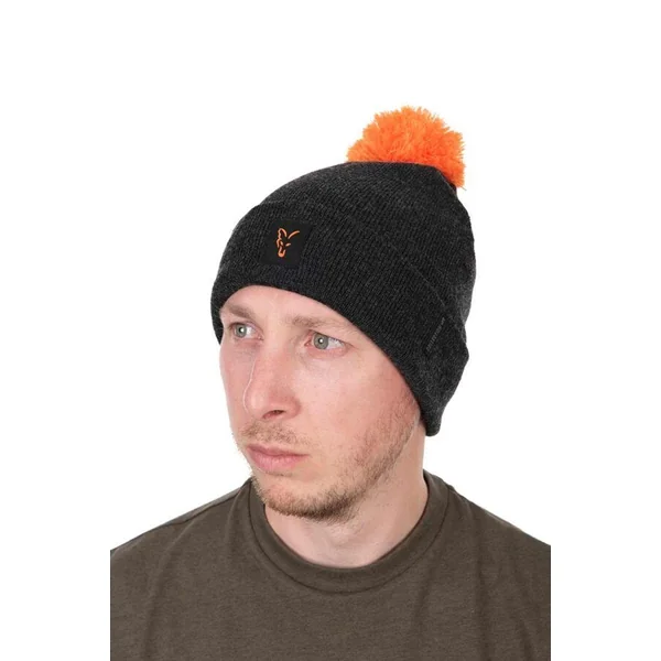 Fox Gorro Bobble Negro-Naranja