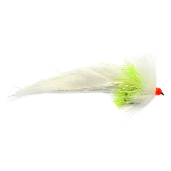 Fulling Mill Streamer - Fluff Cat Tungsteno blanco sin púas
