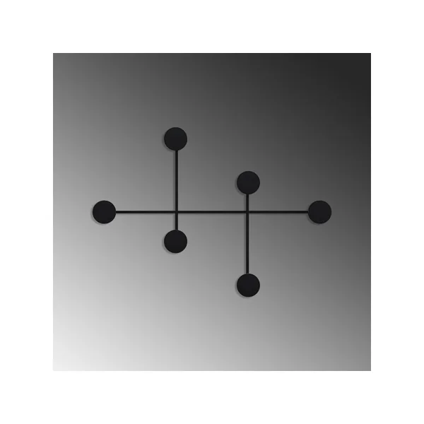 Gancho de parede metálico "Dama" - 82 x 10 x 60 cm - Preto - Imagen 5