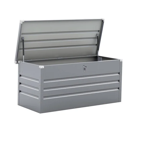 Gartenbox aus Metall "Store" 680 l - silberfarben