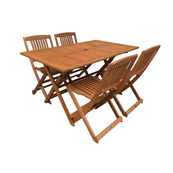 Gartenlounge Essgruppe "Hongkong 4" - Maple - Hellbraun
