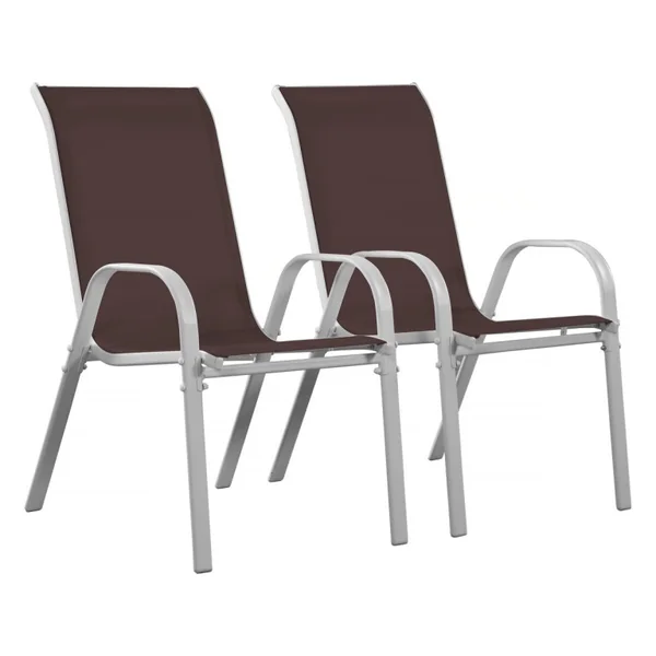 Gartenstuhl aus Textilene "Cordoba" - Phoenix - Taupe - 2er-Set