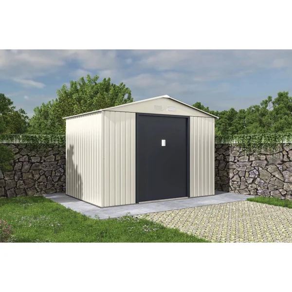 Gerätehaus aus Metall "Nebraska" - 5,29 m2 (4,83 m2 Bodenfläche) - Beige - Imagen 2