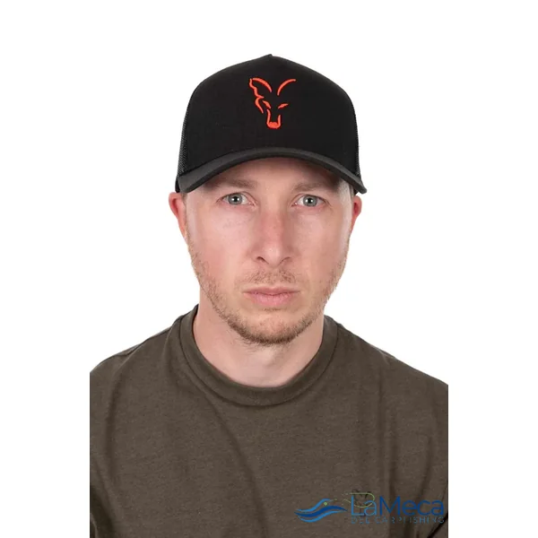 GORRA FOX TRUCKER NEGRO-NARANJA