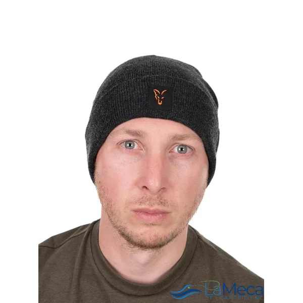 GORRO FOX COLLECTION BEANIE NEGRO Y NARANJA