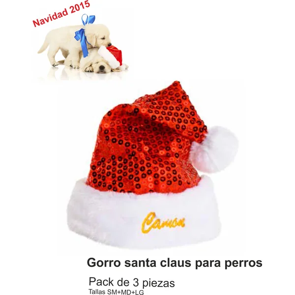 GORRO SANTA CLAUS PACK 3 PIEZAS