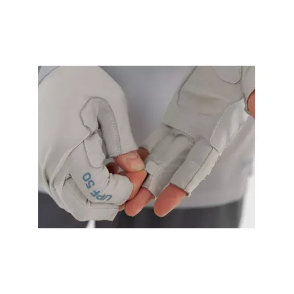 Guantes de pesca con protección UV finntrail WAVE grey - Imagen 2