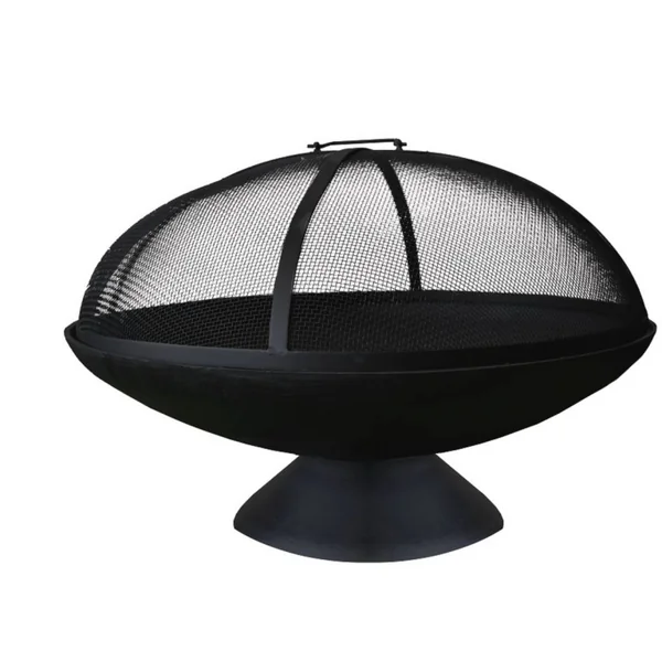 Gusseiserner Feuerkorb mit Glocke "Junto" - Ø 58 x 38 cm - Schwarz