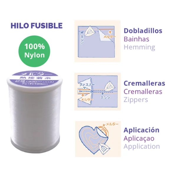 Hilo Fusible Nylon – 100m