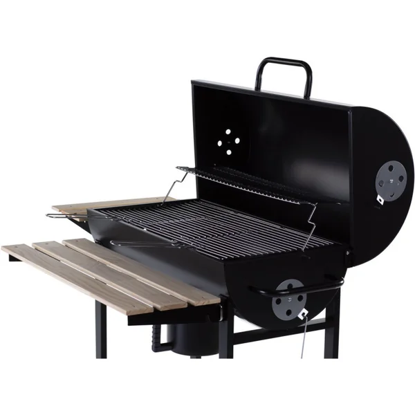 Holzkohlegrill XXL "King" - 95 x 63 x 105 cm - Schwarz - Imagen 2